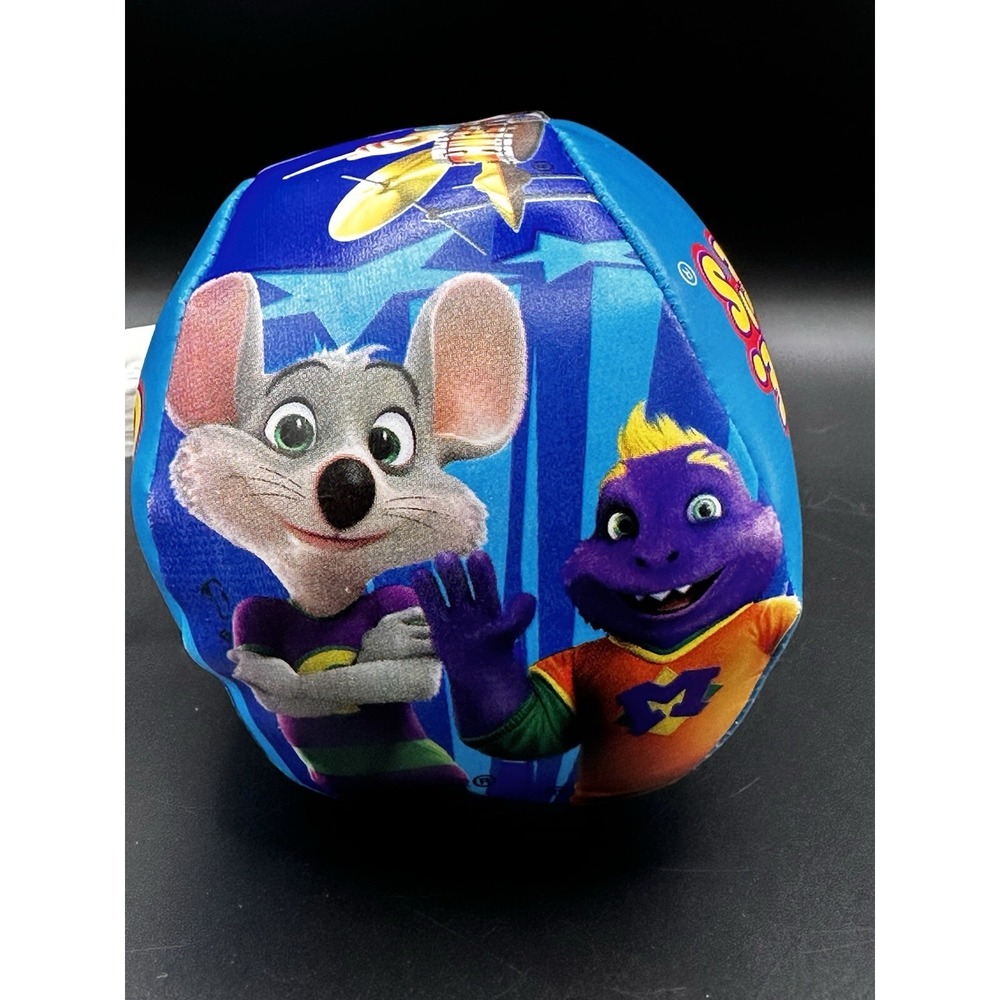 Chuck E Cheese Foam Soft Plush Ball Vinyl 3"-4" 2016 Toy Prize Stuffed Stitched